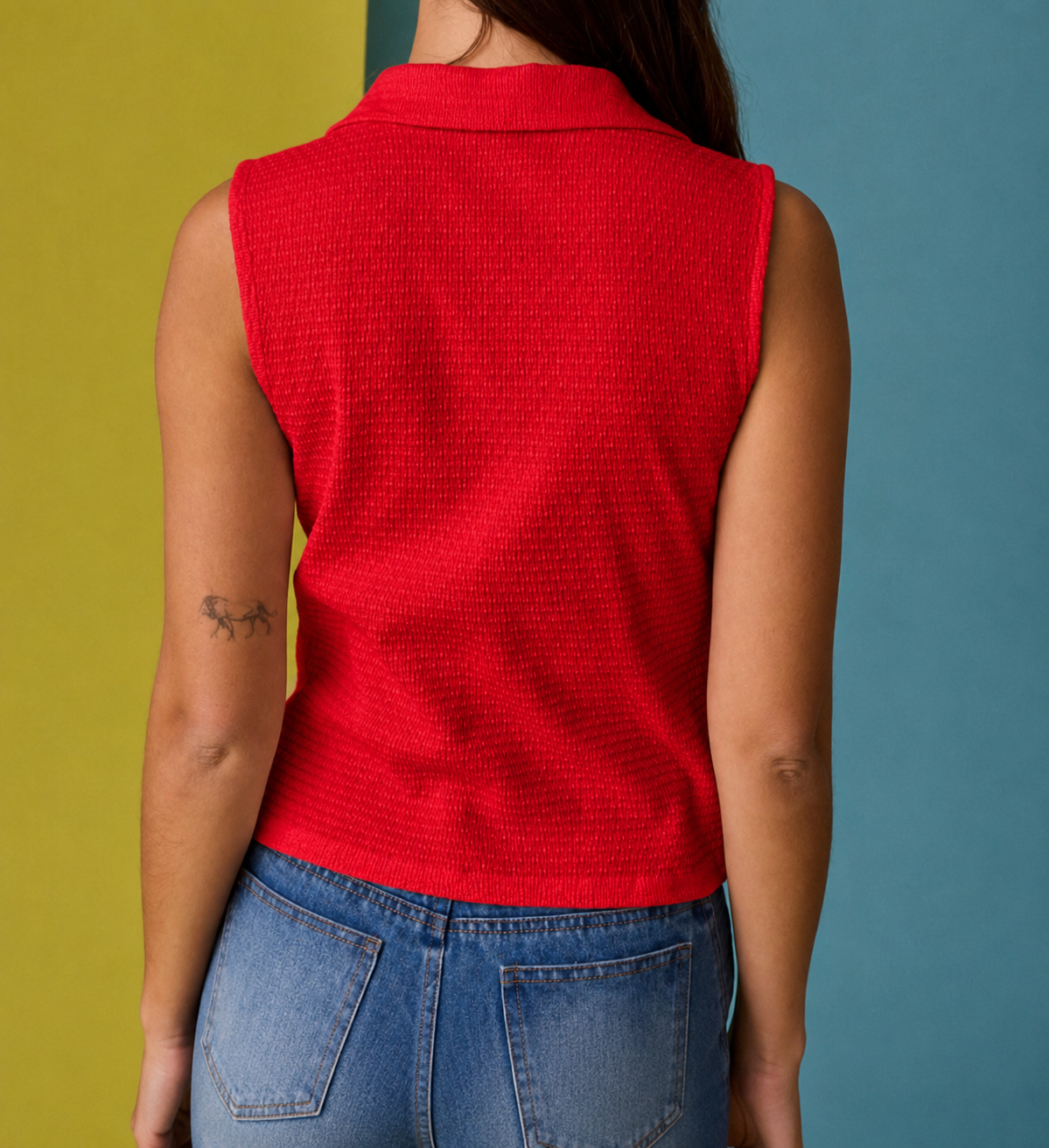 Styled Collar Neck Top