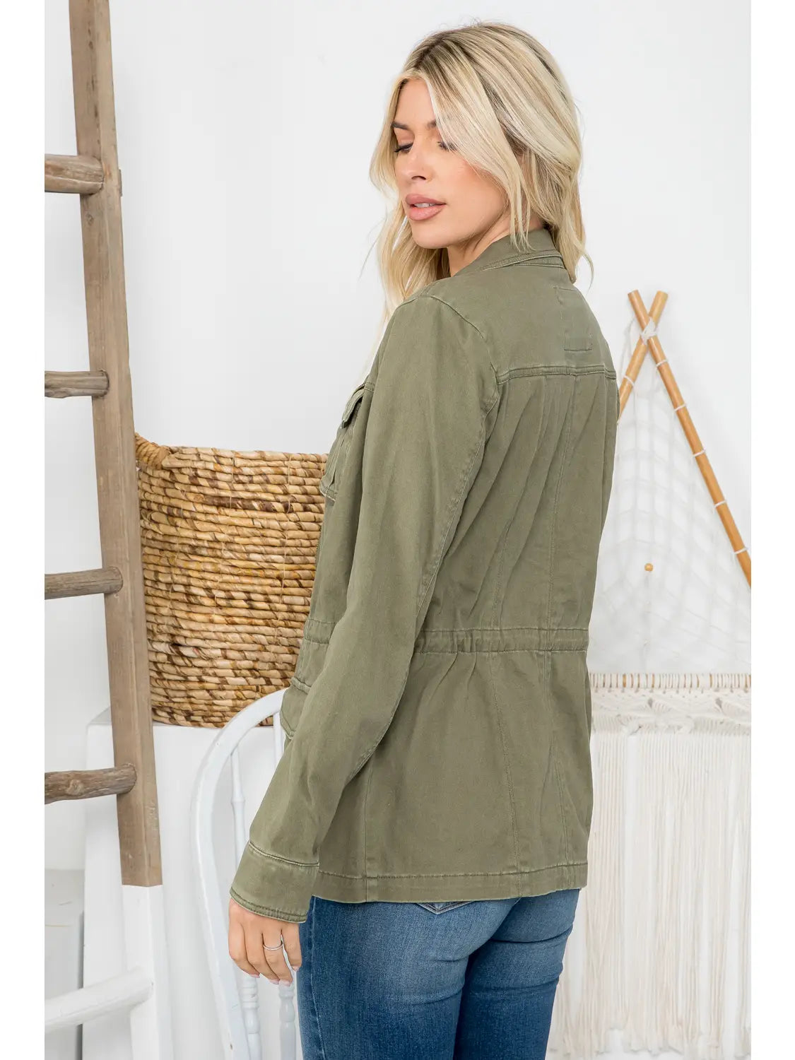 Heavy Twill Garment Washed Anorak Jacket