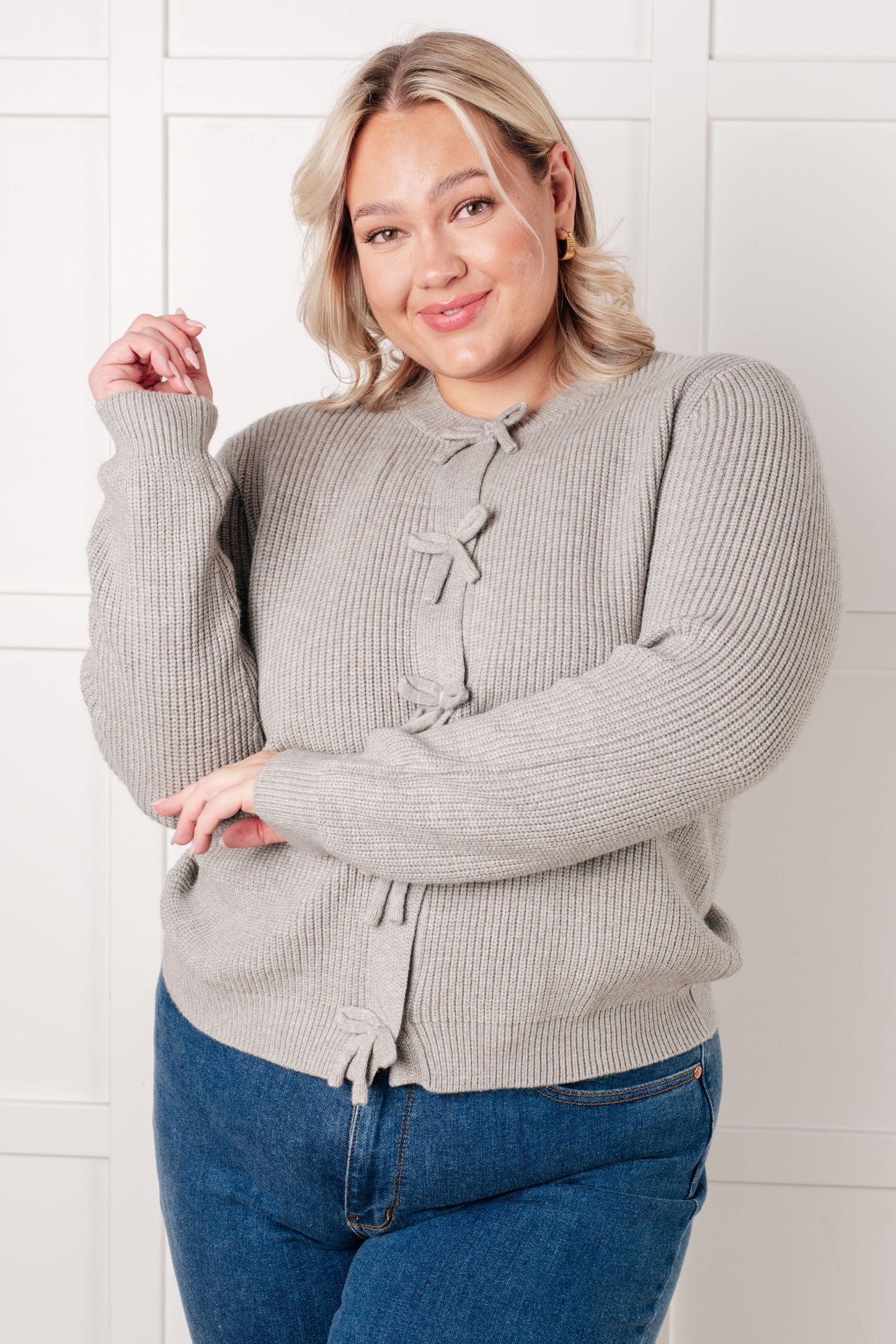 All Style Bow Front Cardigan