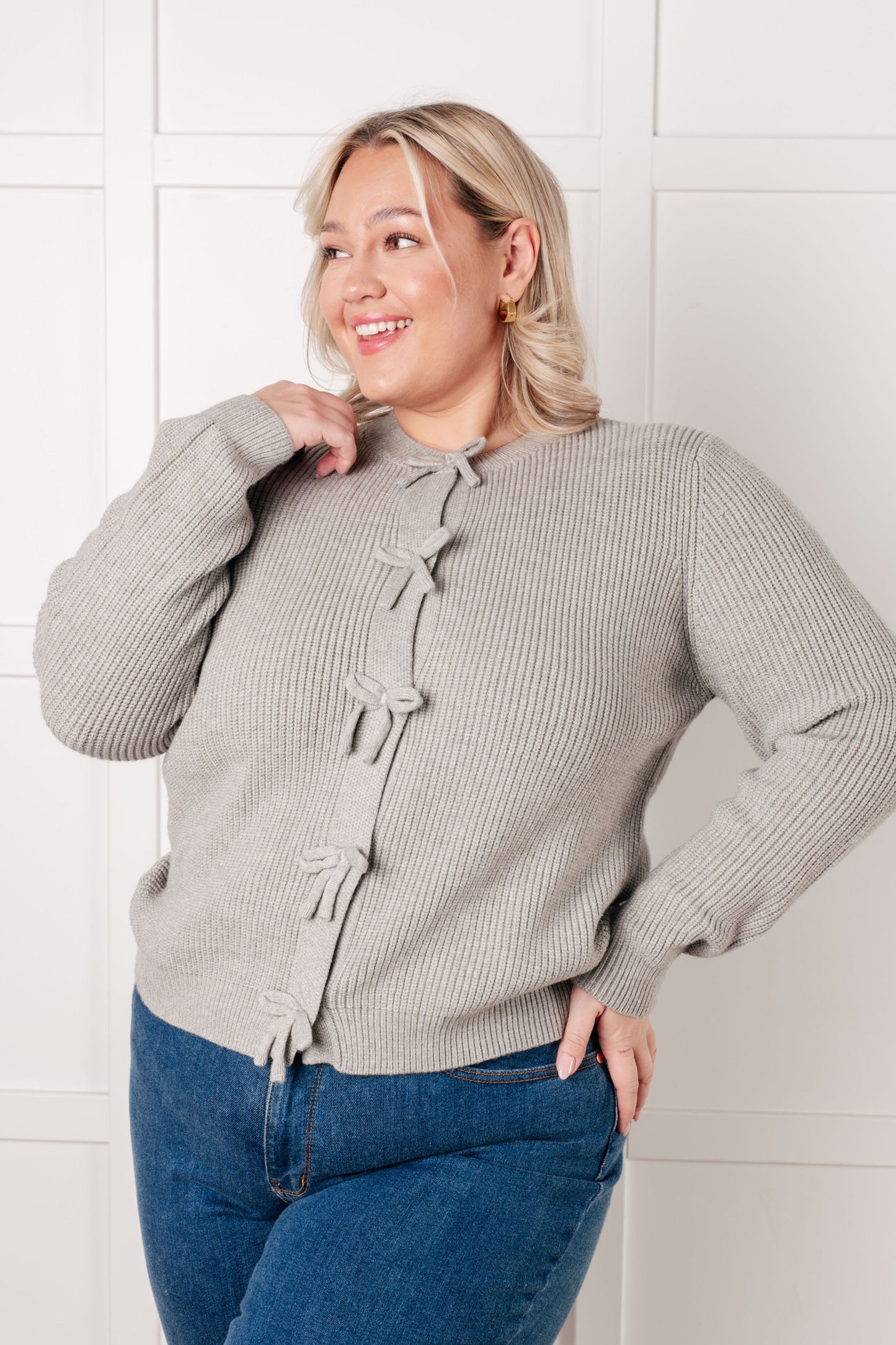 All Style Bow Front Cardigan