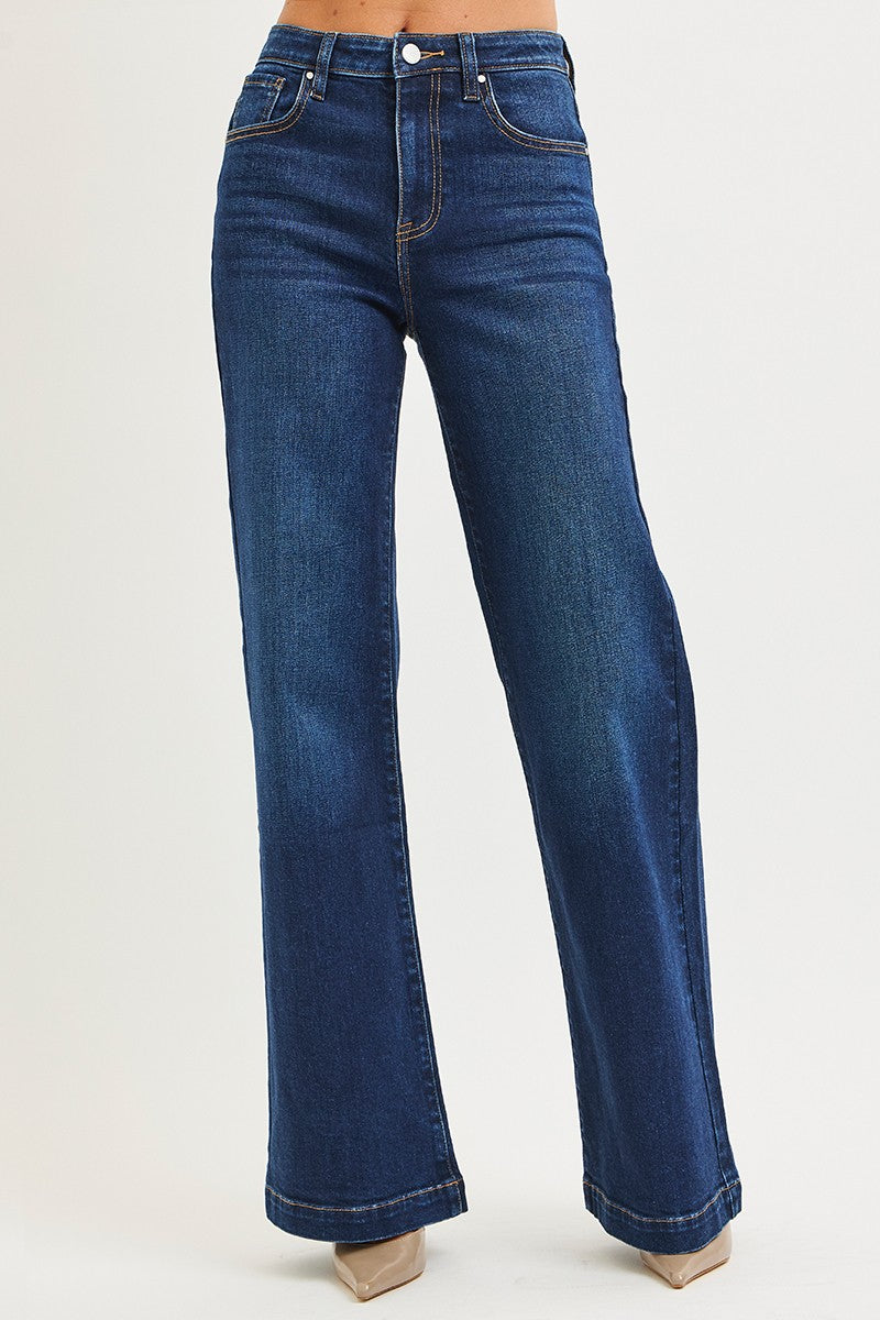 RISEN High Rise Wide Leg Jeans
