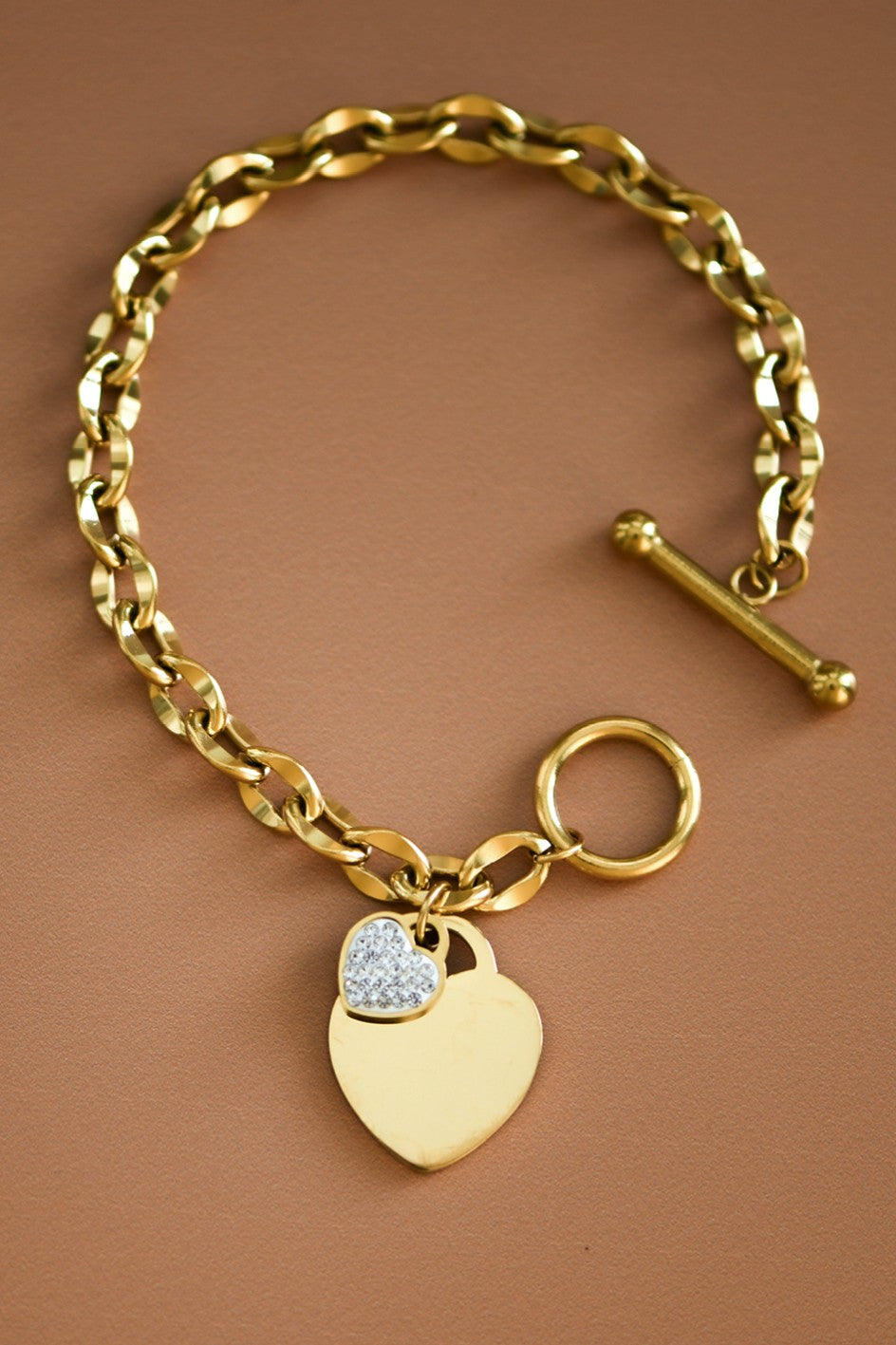 18K Gold Plated Stainless Steel Chain Link Bracelet