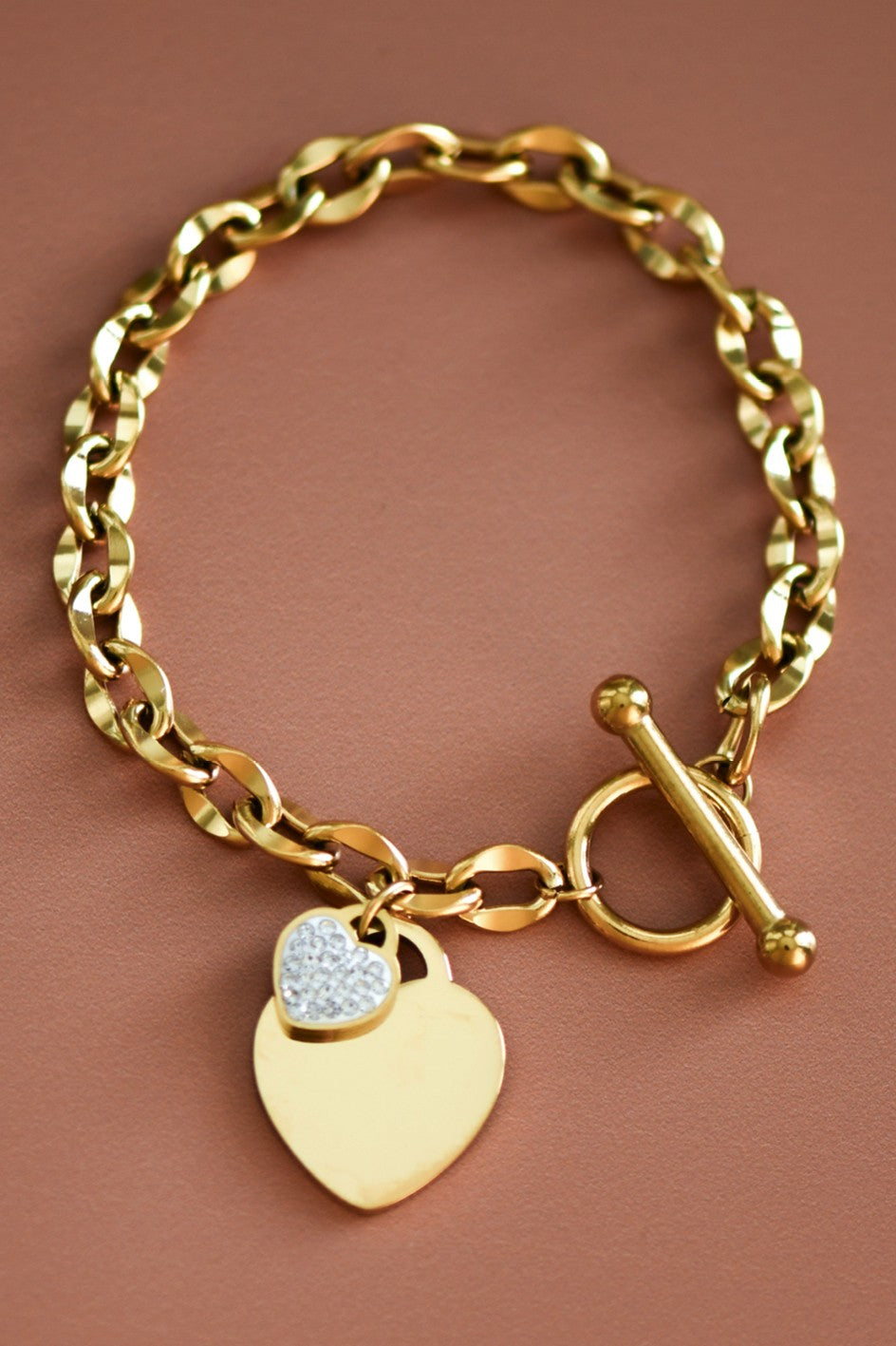 18K Gold Plated Stainless Steel Chain Link Bracelet