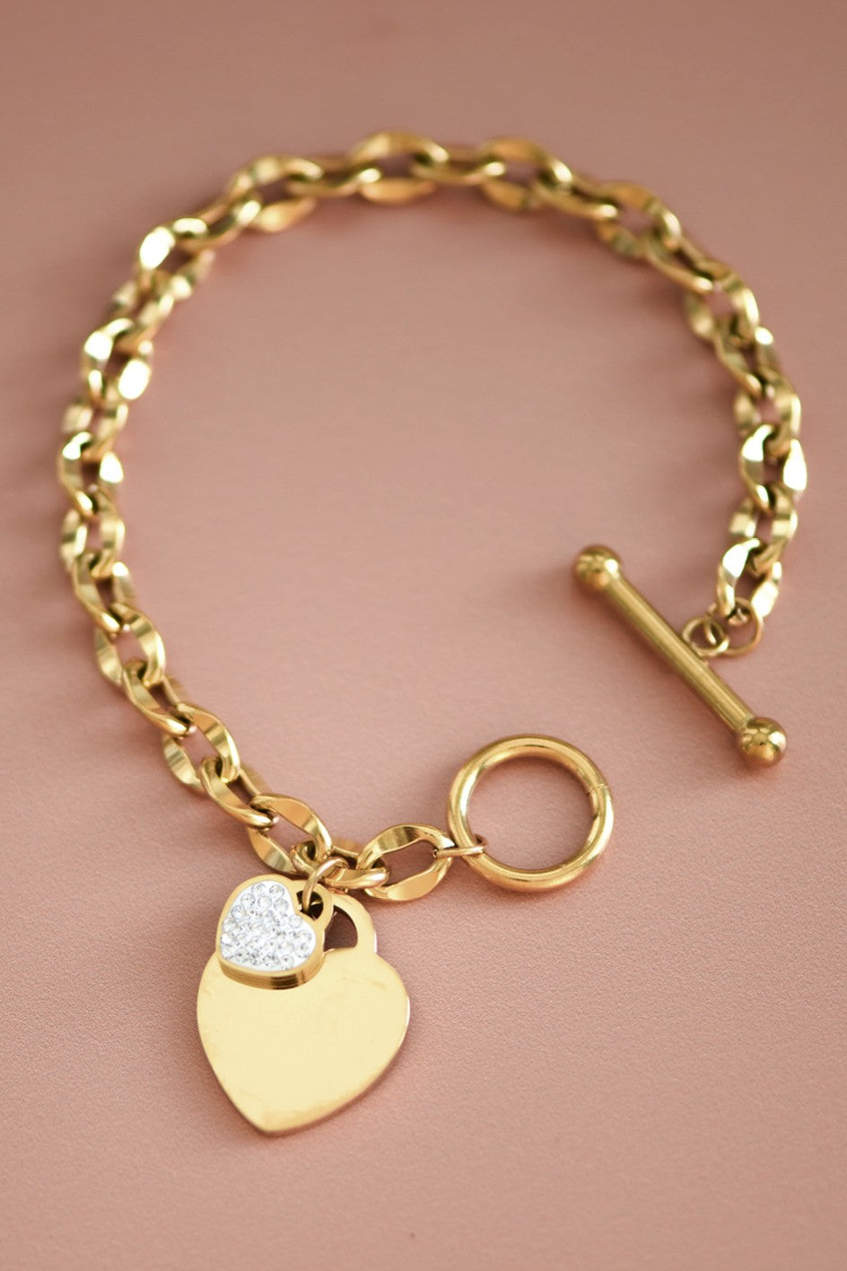 18K Gold Plated Stainless Steel Chain Link Bracelet