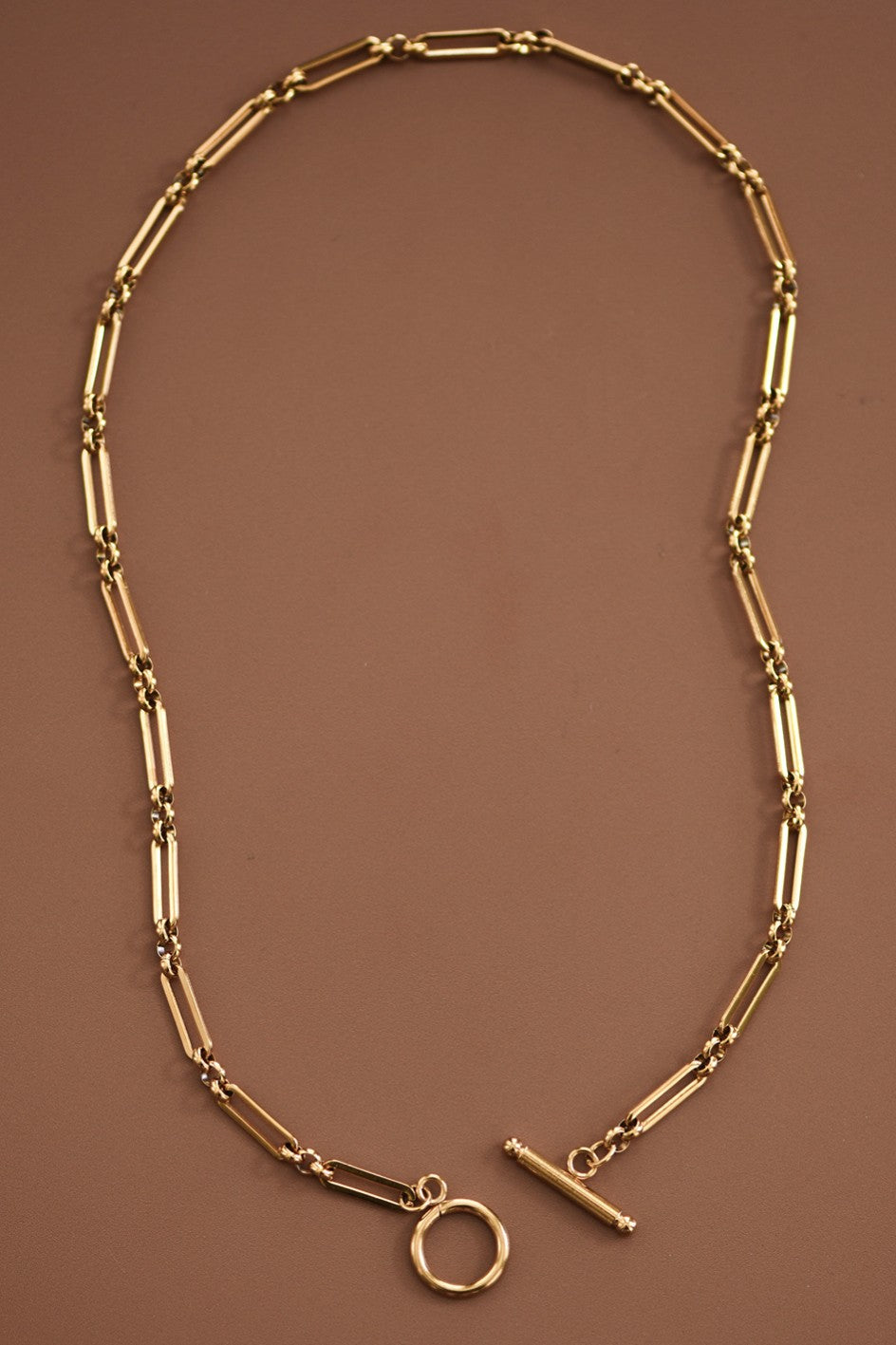 18K Gold Dipped Stainless Steel Layered Chain Necklace