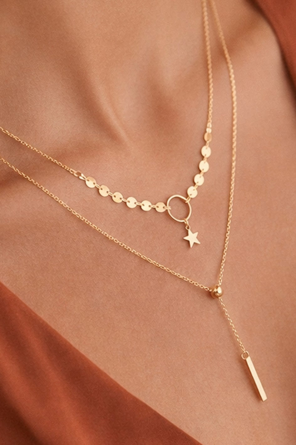 18k Gold Waterproof Stainless Steel Necklace Star