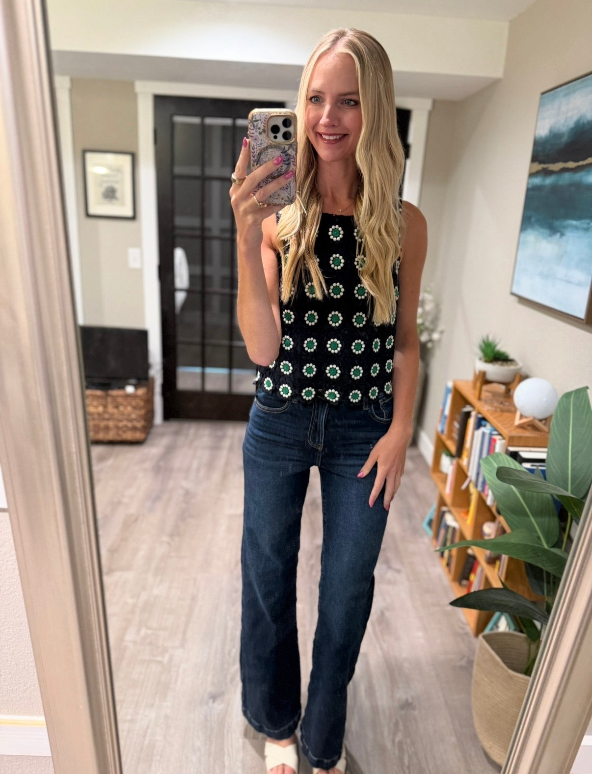 RISEN High Rise Wide Leg Jeans