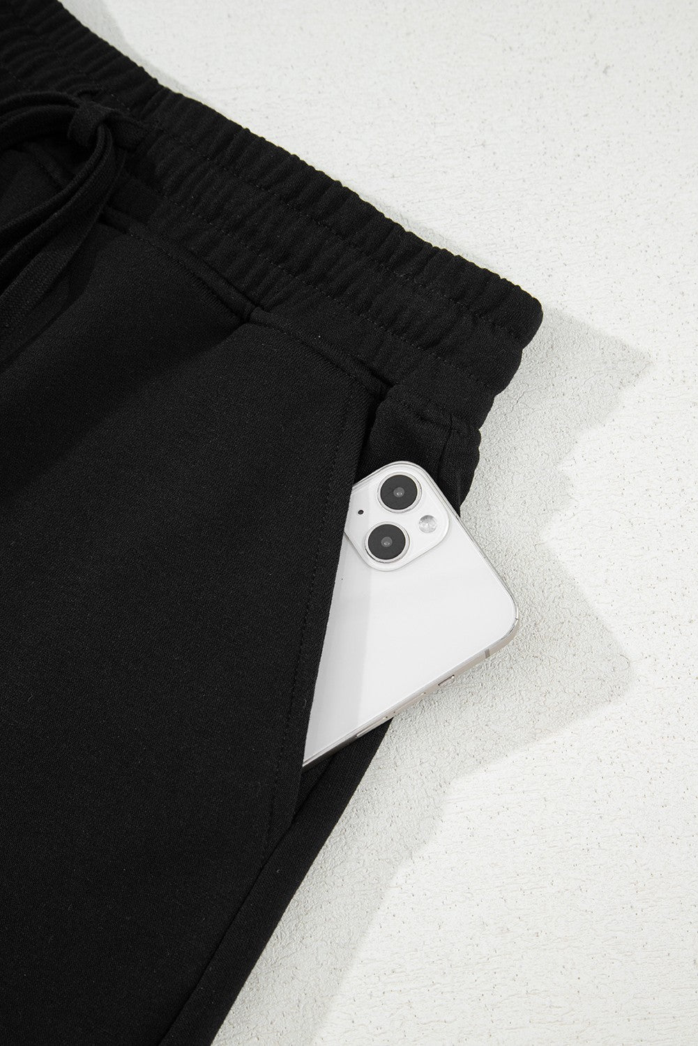 French Terry Drawstring Mini Skort with Pockets