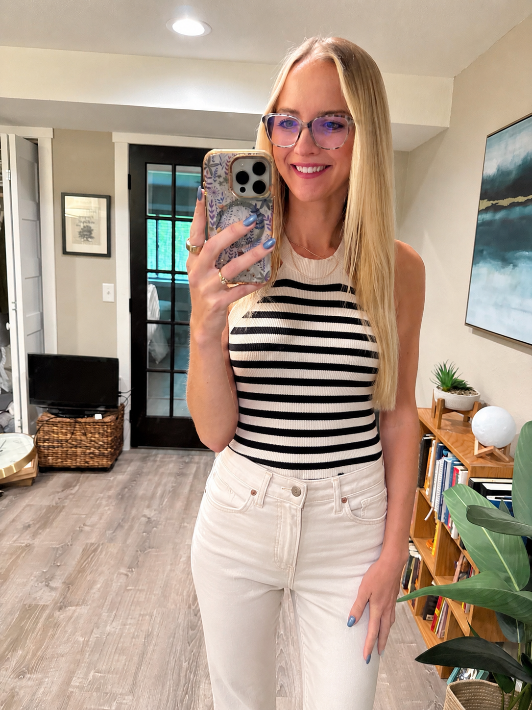 Perfect Conditions Striped Halter Tank