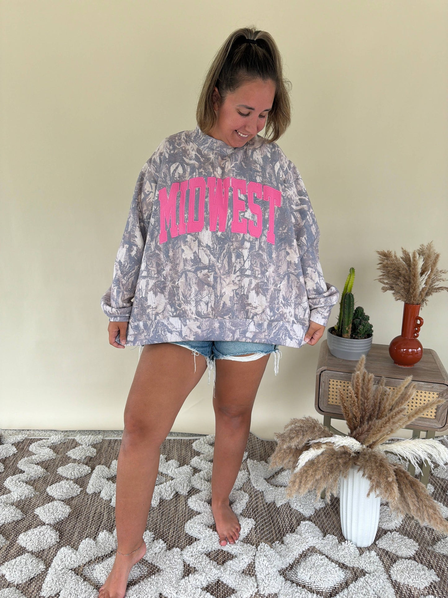 PREORDER Midwest Camo Embroidered Appliqué Mockneck l