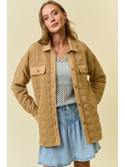 Aspen Quilted Jacket Tan
