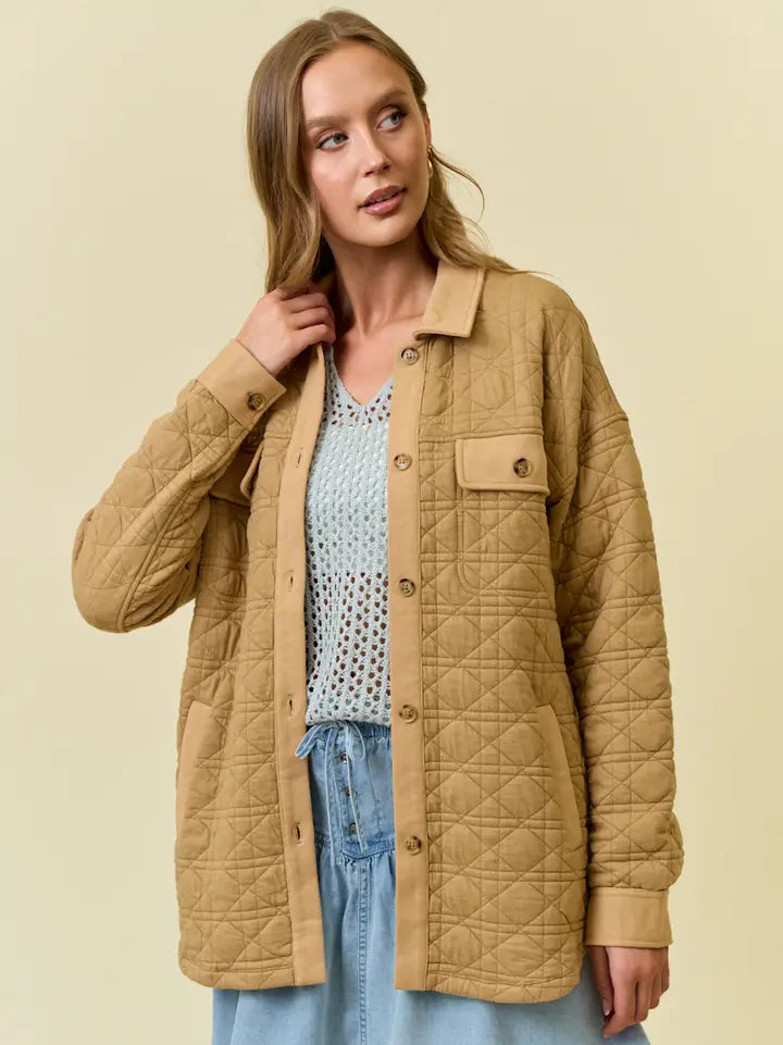 Aspen Quilted Jacket Tan