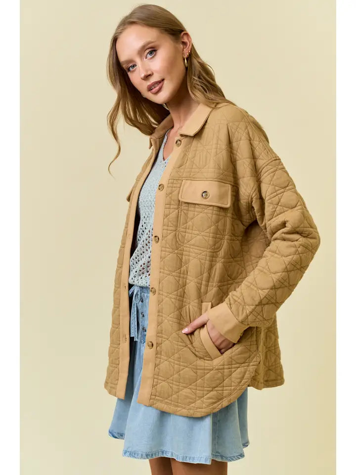 Aspen Quilted Jacket Tan