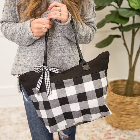 Buffalo Check Plaid Handbag Tote