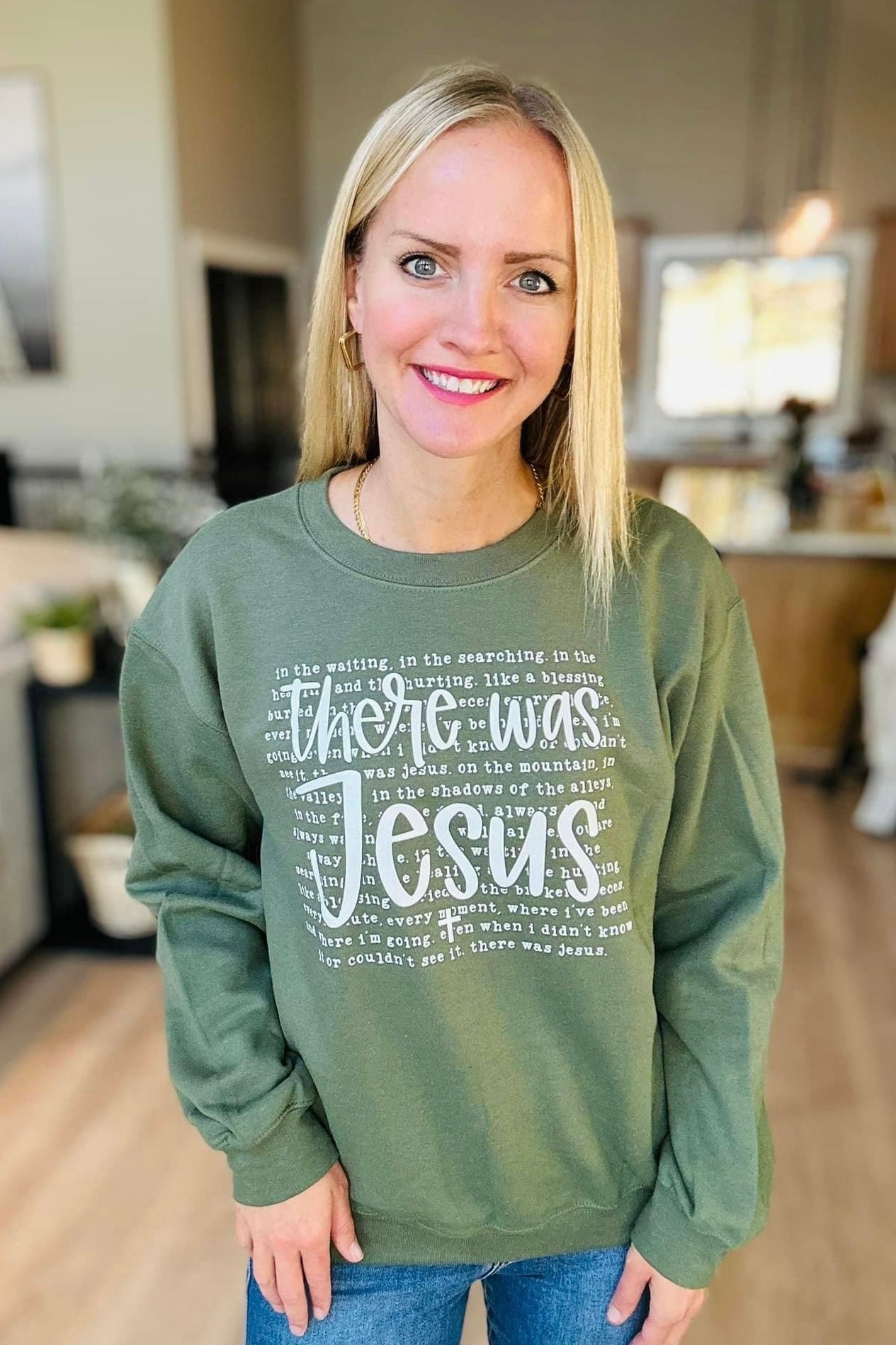 There Was Jesus Graphic Sweatshirt