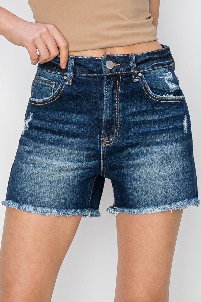 Dark High Rise Jeans Shorts - Brand: Risen Jeans