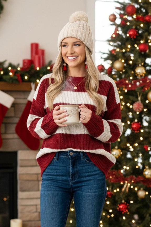 Everyday Striped Game Day Sweater