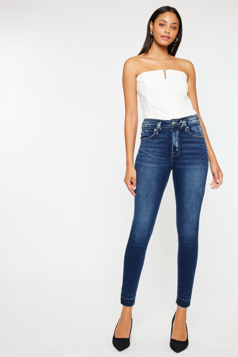 KANCAN: High Rise Ankle Skinny Jeans