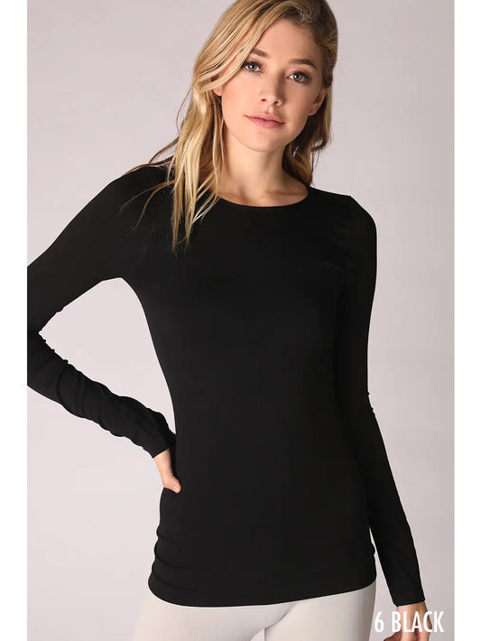 Nikibiki ONESIZE Long Sleeve Crew Neck Top (MULTIPLE COLOR OPTIONS)