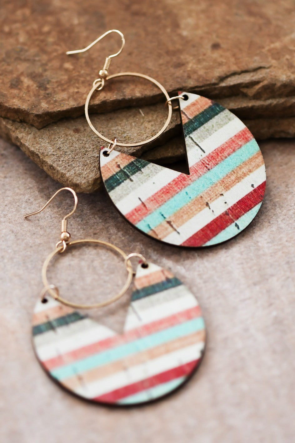 Painted Wood Earrings