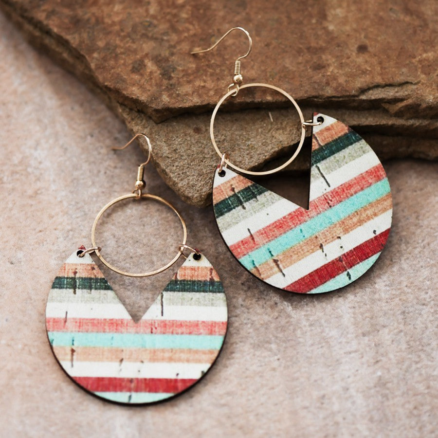 Painted Wood Earrings