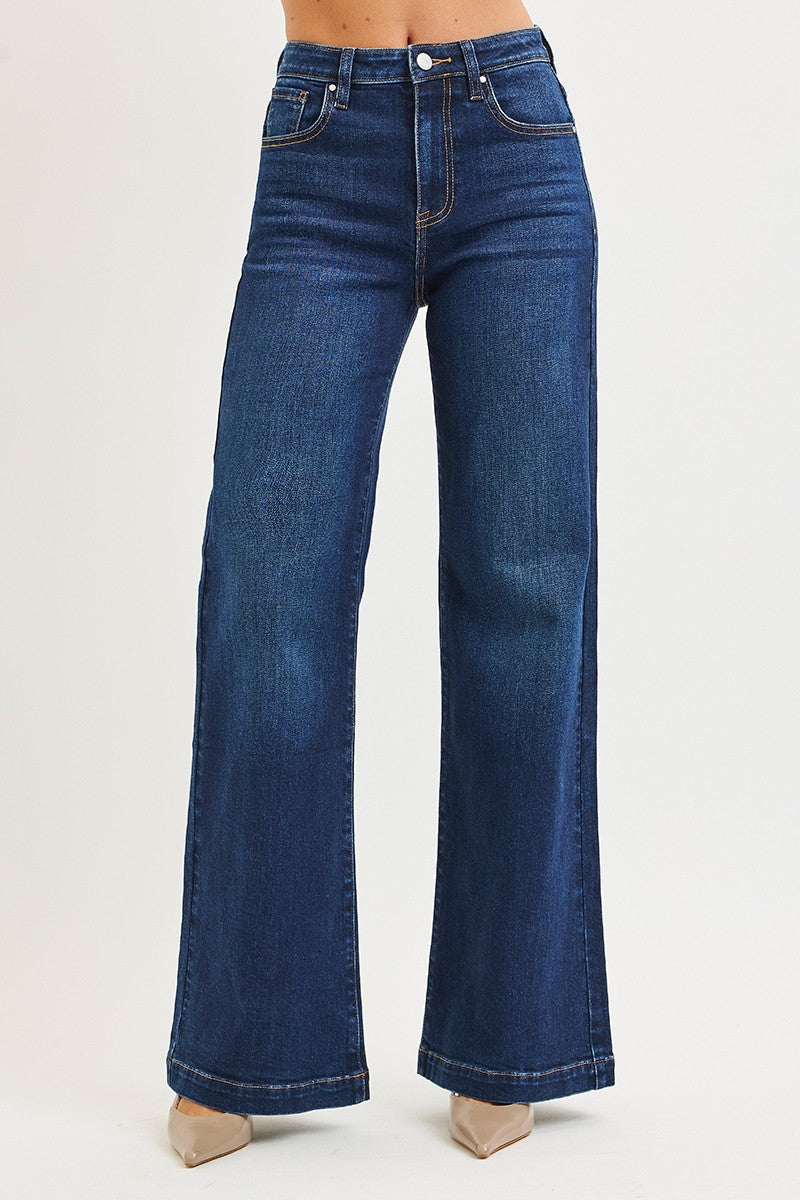 RISEN High Rise Wide Leg Jeans