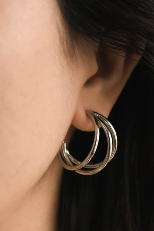 Non-Tarnish Stainless Steel Hoop Earrings