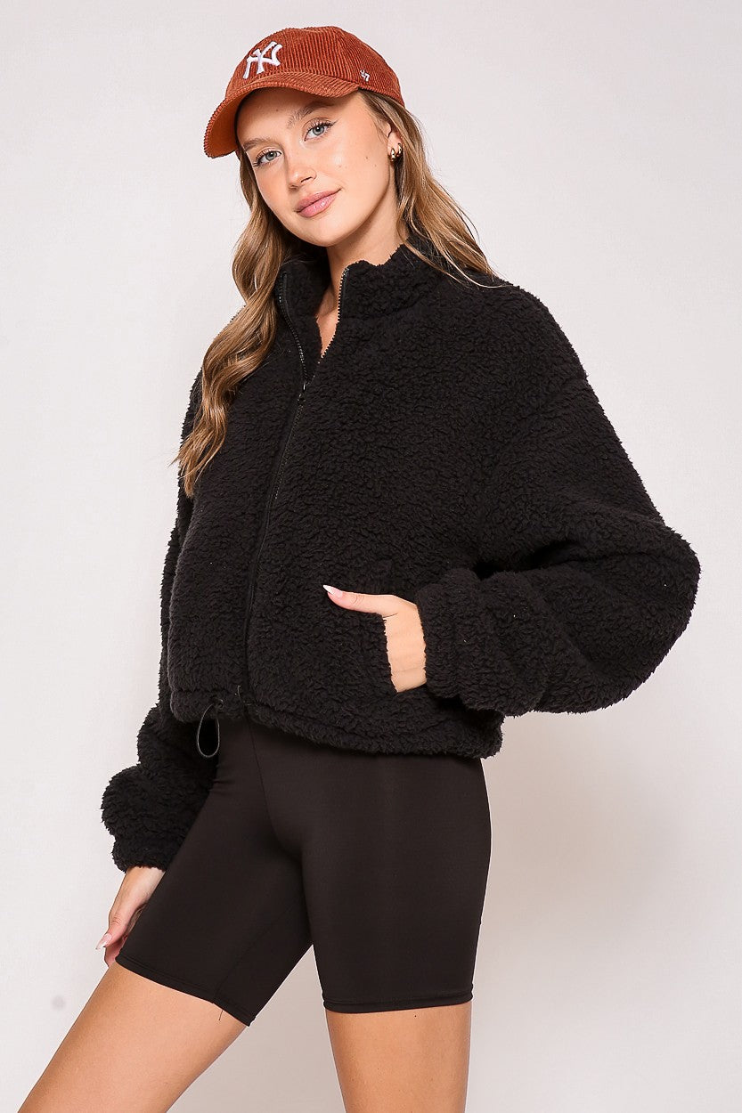 Black Snuggle Me Up Cozy Sherpa