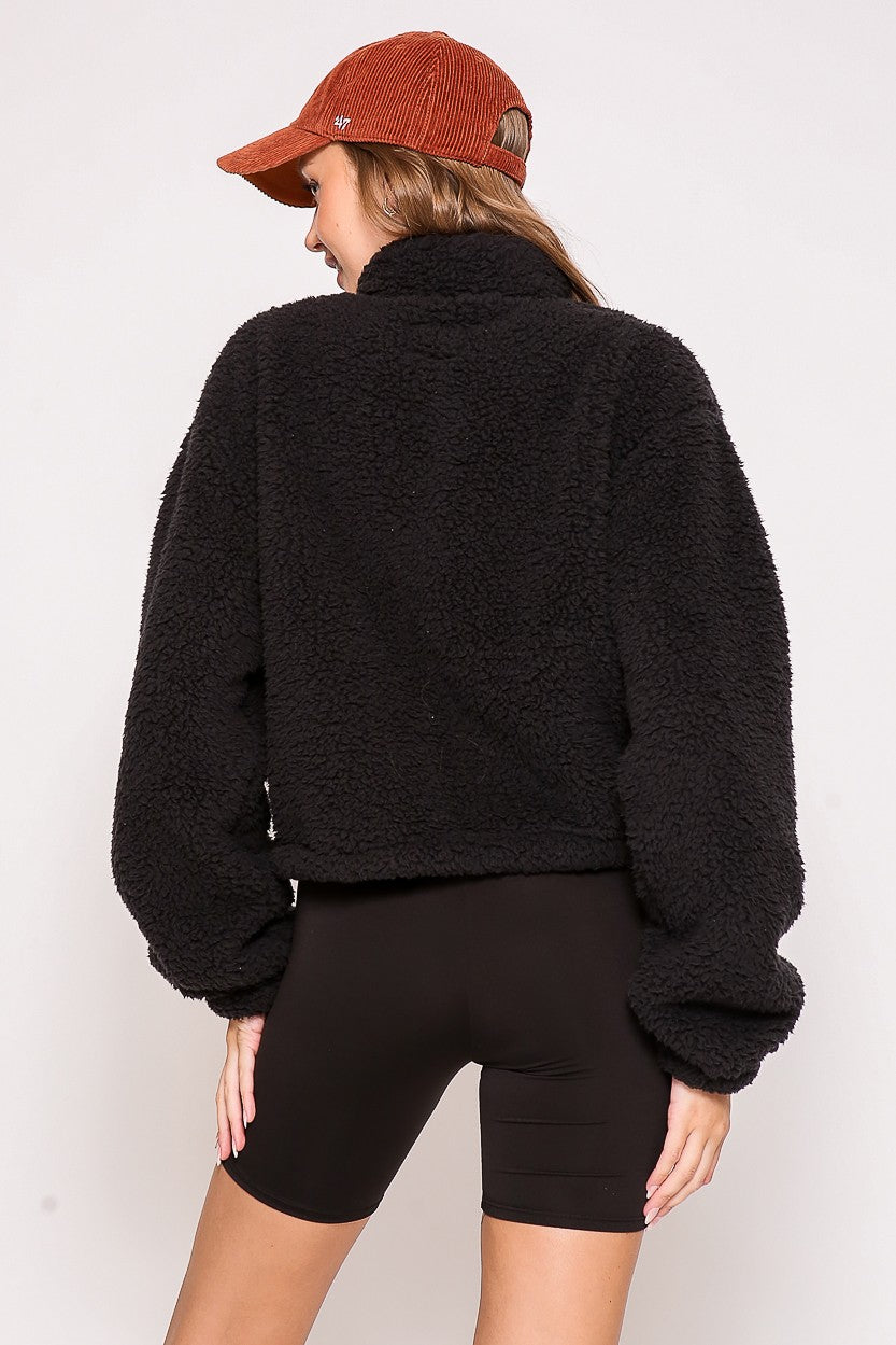 Black Snuggle Me Up Cozy Sherpa