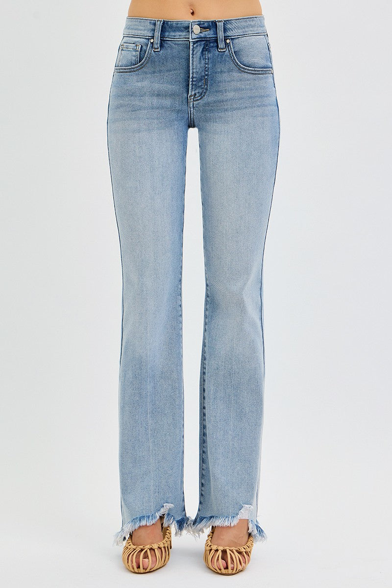 Mid Rise Tummy Control Flare BRAND: RISEN JEANS