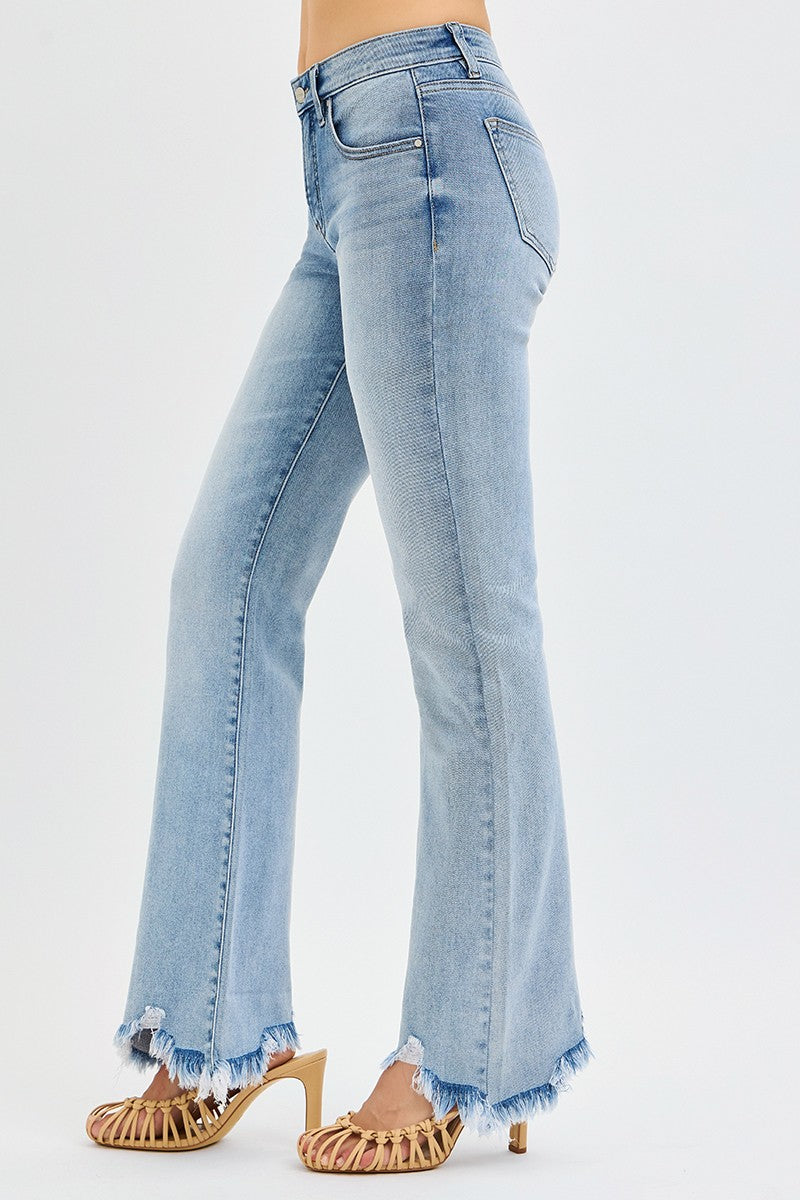 Mid Rise Tummy Control Flare BRAND: RISEN JEANS