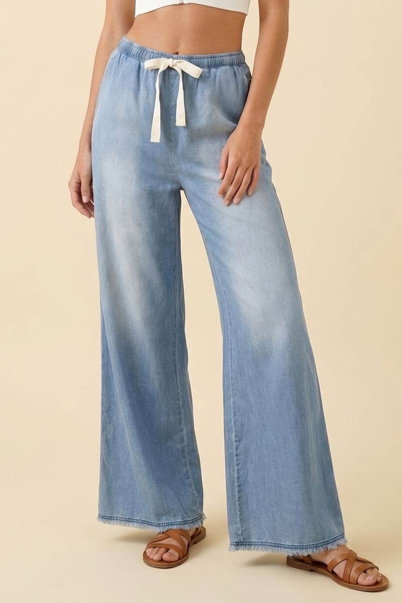 Wide Leg Denim Pants