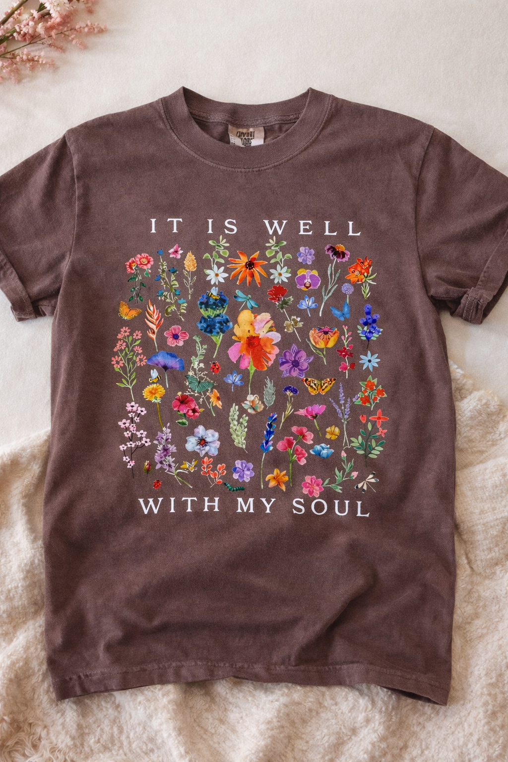 It is Well Graphic Tee: Mocha