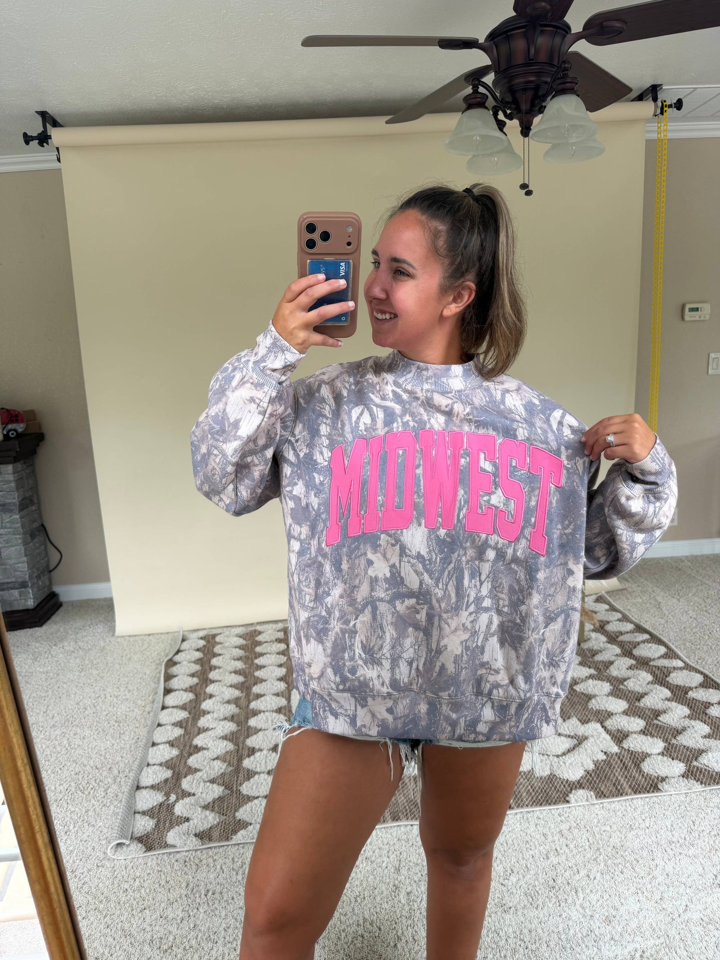 PREORDER Midwest Camo Embroidered Appliqué Mockneck l